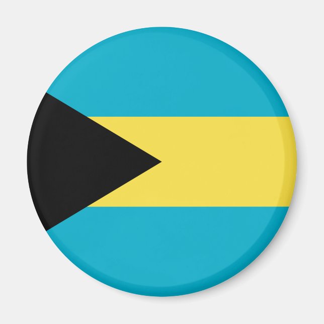 Bahamas Flagga Magnet (Framsidan)