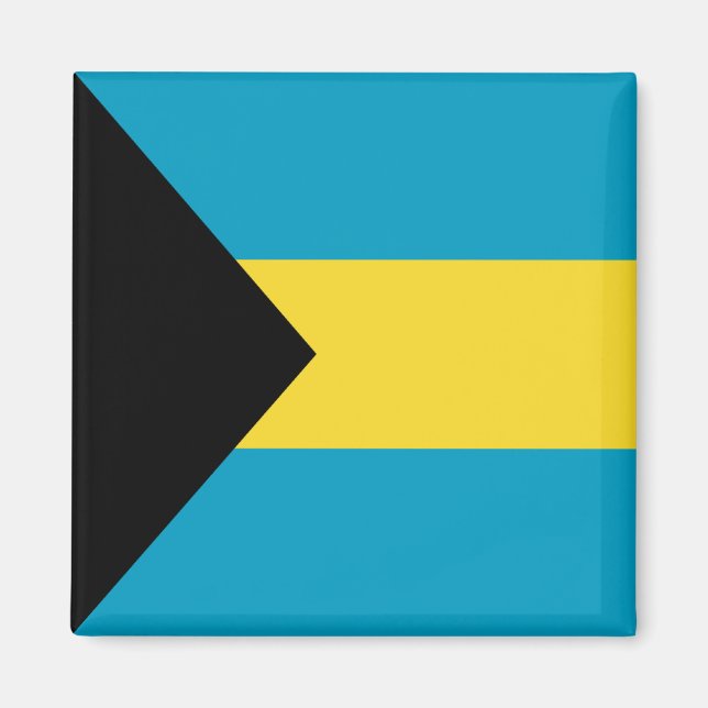 Bahamas Flagga Magnet (Framsidan)