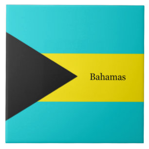 Bahamas flagga, märkt kakelplatta