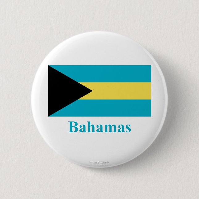 Bahamas flagga med namn knapp (Framsida)