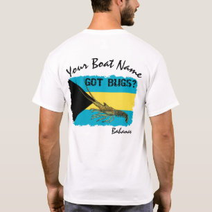 Bahamas Flagga med Spiny Lobster design T Shirt