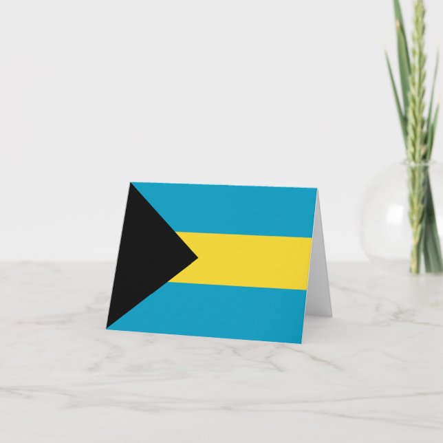 Bahamas Flagga Notecard Kort (Framsida)