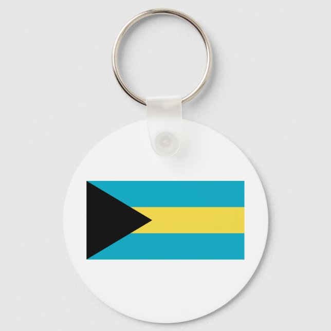 Bahamas Flagga Nyckelring (Framsida)