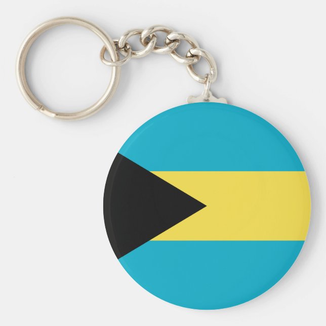 Bahamas Flagga Nyckelring (Framsidan)