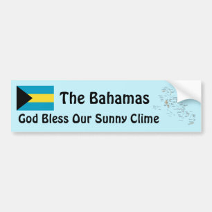 Bahamas Flagga och Kart Dekal