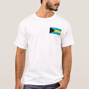 Bahamas flagga och kartaT-tröja Tee Shirt