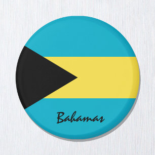 Bahamas flagga och Nordamerika - resor/sportfantas Magnet
