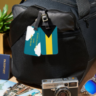 Bahamas Flagga Patriotisk Semester Bagagebricka