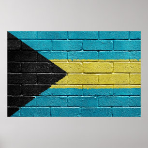 Bahamas flagga poster