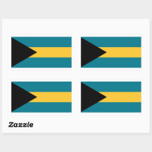 Bahamas Flagga Sticker