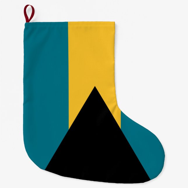 Bahamas-flagga Stor Julstrumpa (Framsidan)