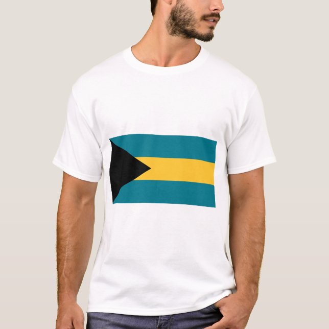 Bahamas-flagga T Shirt (Framsida)