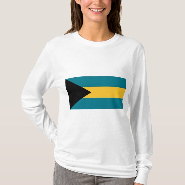 Bahamas-flagga T Shirt (Framsida)