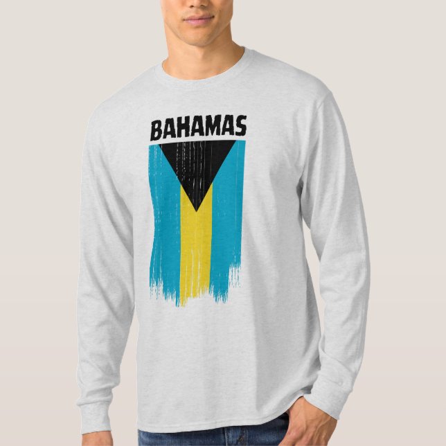 Bahamas Flagga T Shirt (Framsida)