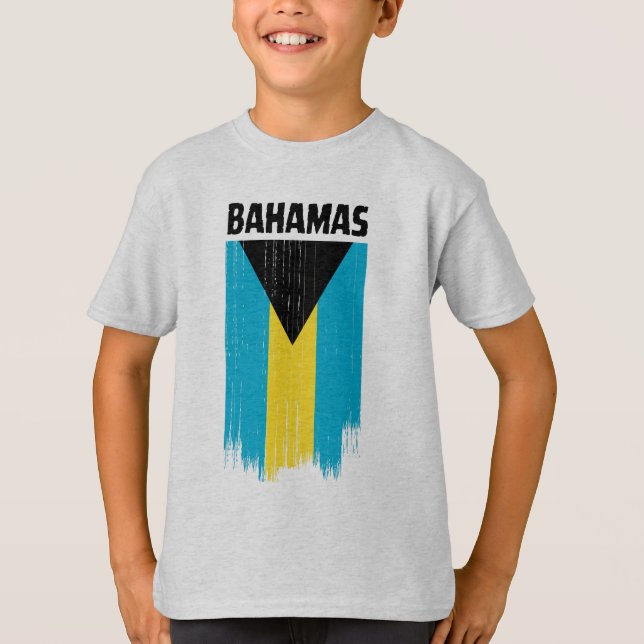 Bahamas Flagga T Shirt (Framsida)
