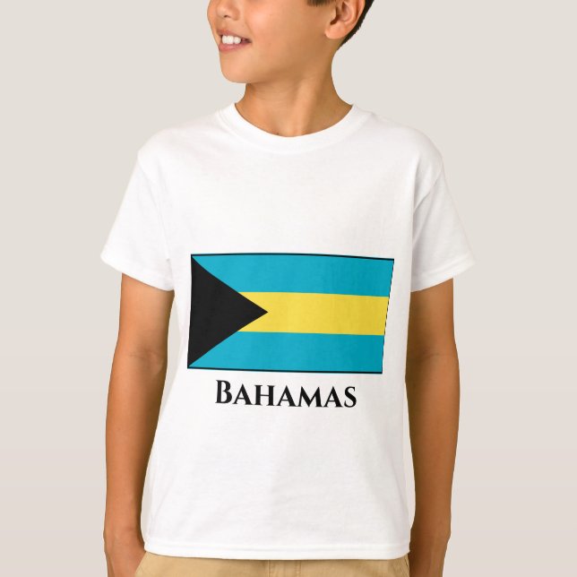 Bahamas flagga t shirt (Framsida)