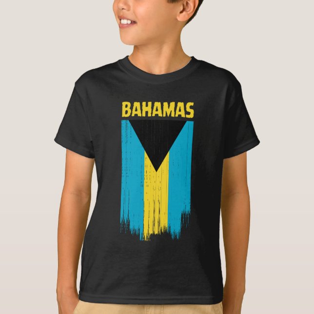 Bahamas flagga t shirt (Framsida)