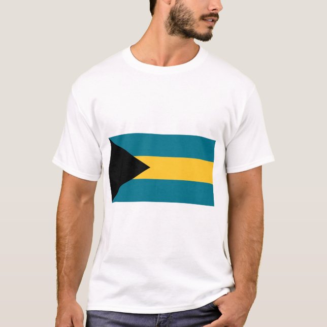 Bahamas Flagga T Shirt (Framsida)