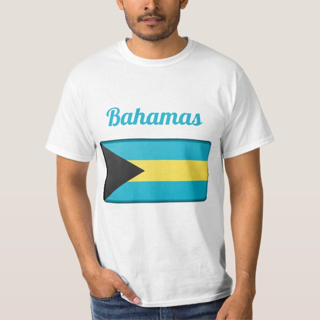 Bahamas Flagga T-Shirt (Framsida)