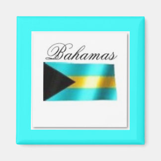 Bahamas Flagga T-shirt och liknande Magnet
