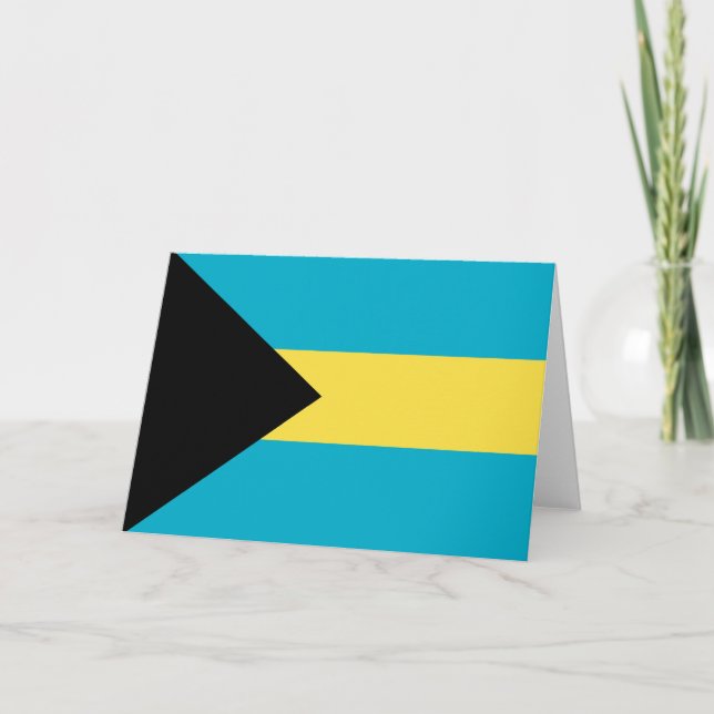 Bahamas flagga tack kort (Framsida)