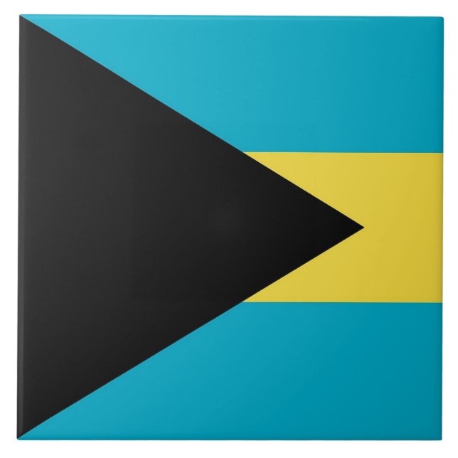 Bahamas Flagga Tile Kakelplatta (Framsidan)