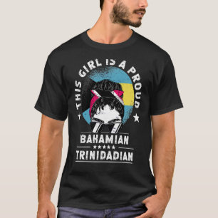 Bahamas Flagga Trinidad&Tobago Grown Women Girl Pr T Shirt