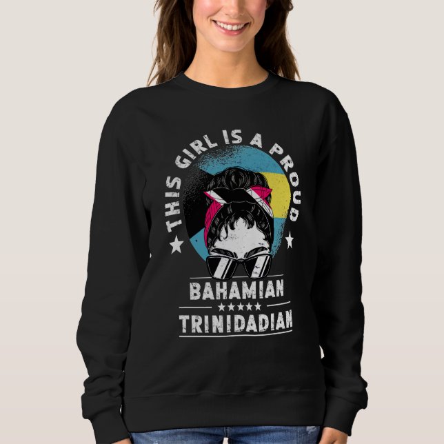 Bahamas Flagga Trinidad&Tobago Vuxen Kvinna Flicka T Shirt (Framsida)