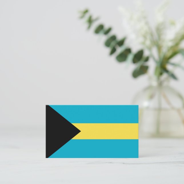 Bahamas flagga visitkort (Stående Fram)