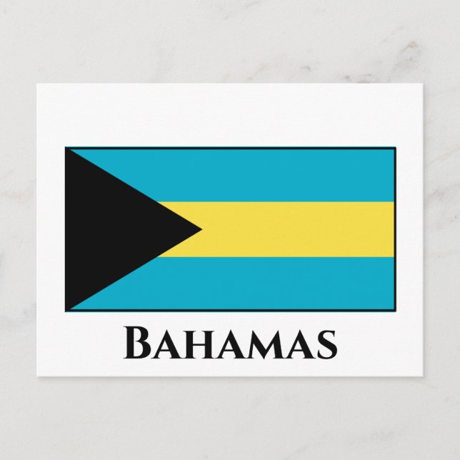 Bahamas-Flagga Vykort (Framsida)