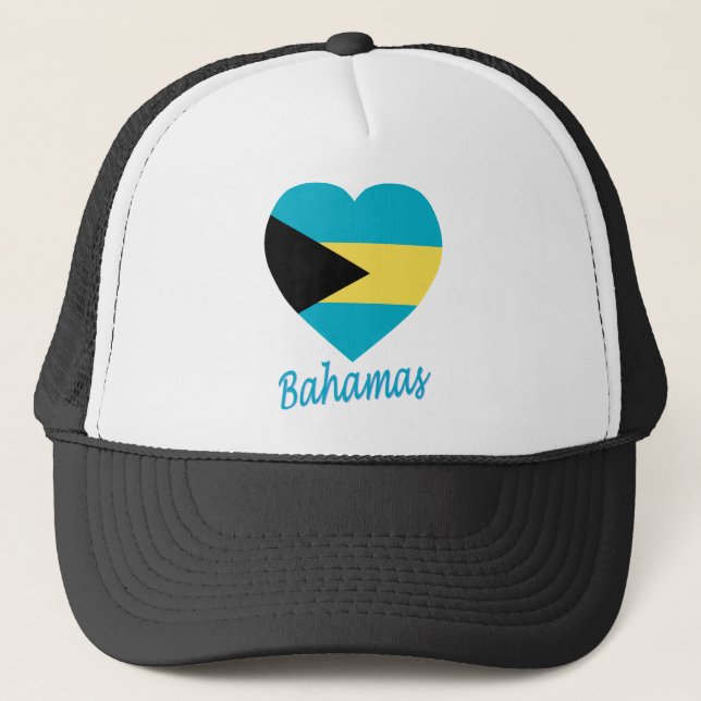 Bahamas flaggahjärta keps (Framsida)
