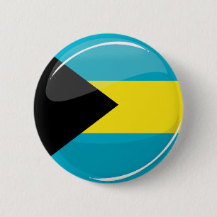 Bahamas flaggarunda och glansigt knapp