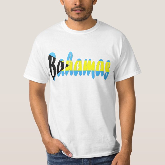 Bahamas flaggaT-tröja Tee Shirt (Framsida)