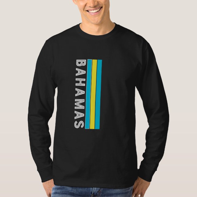 Bahamas flaggfärger t shirt (Framsida)