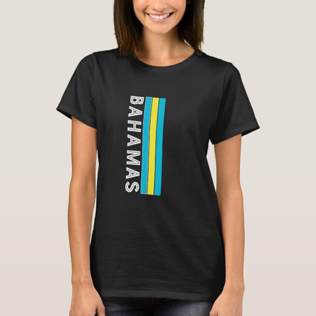 Bahamas flaggfärger t shirt (Framsida)