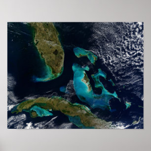 Bahamas, Florida och Kuba Poster