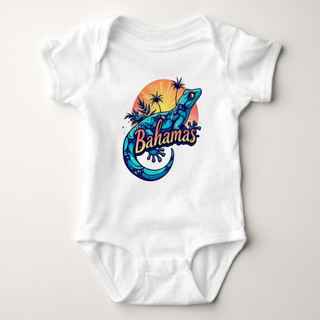 Bahamas Gecko Västindien T Shirt (Framsida)
