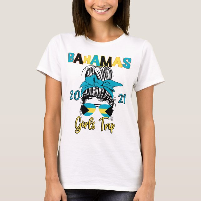 Bahamas Girls Resa Vacation Matching 2021 T-Shirt (Framsida)
