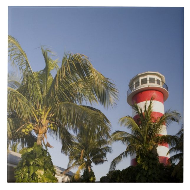 Bahamas, Grand Bahama Island, Freeport, Solnedgång Kakelplatta (Framsidan)