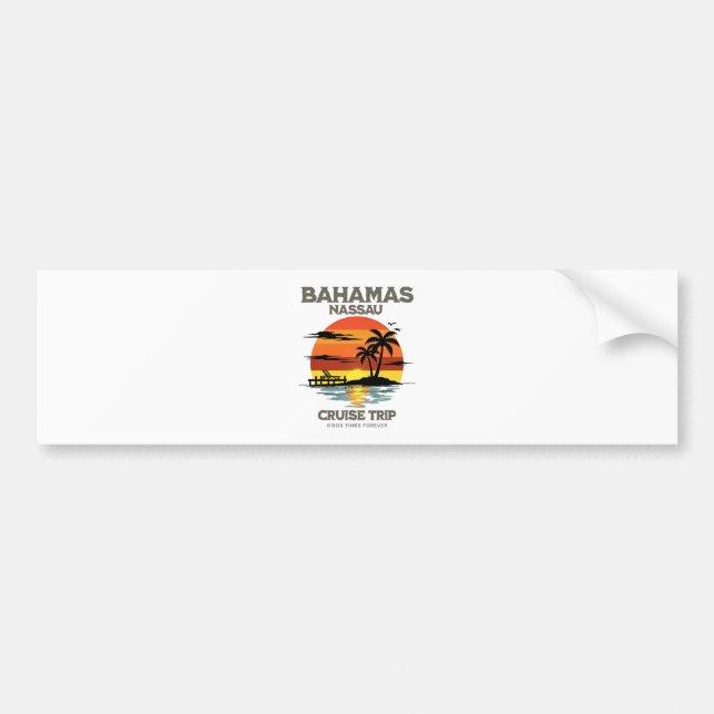 Bahamas hamn kryssning solnedgång bildekal (Framsidan)