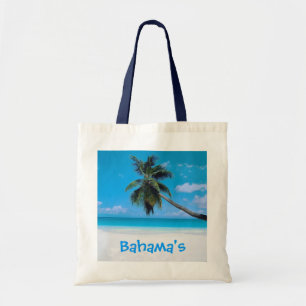 Bahamas hänger lös - stranden, vitsanden och tygkasse