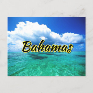 Bahamas-havet himlar vykort
