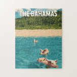 Bahamas Illustration Travel Art Vintage Pussel<br><div class="desc">Bammasvektorgrafik - design. Bahamas,  ett häpnadsväckande karibiskt paradis,  är känt för sitt kristallklara vatten,  sina vita sandstränder och den levande ökulturen.</div>