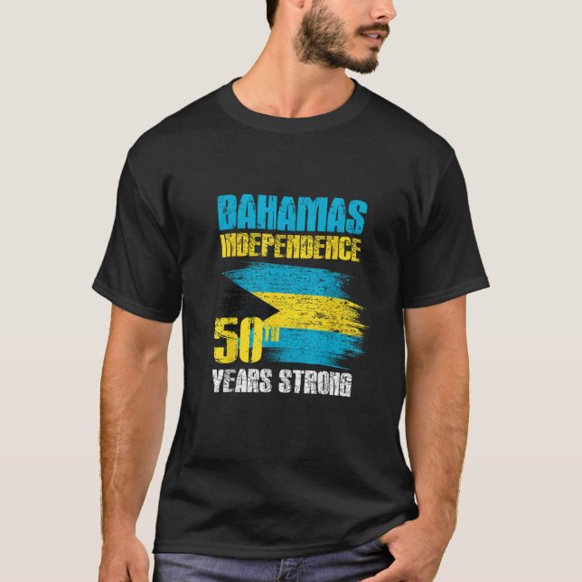Bahamas Independence day Bahamas 50:e firande T Shirt (Framsida)