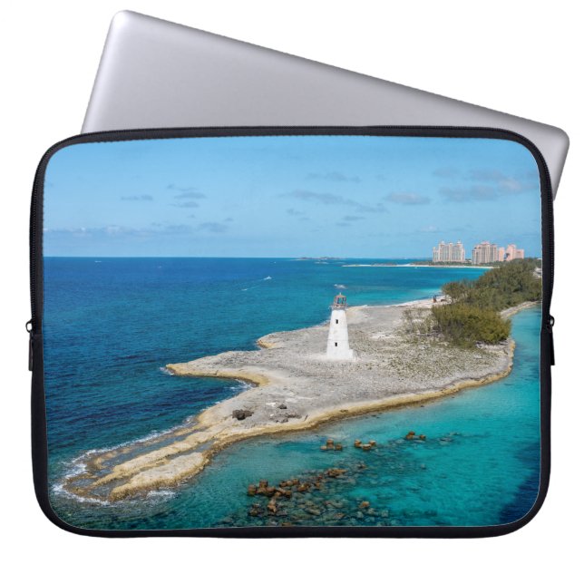 Bahamas Island Lighthouse Laptop sleeve (Framsidan)