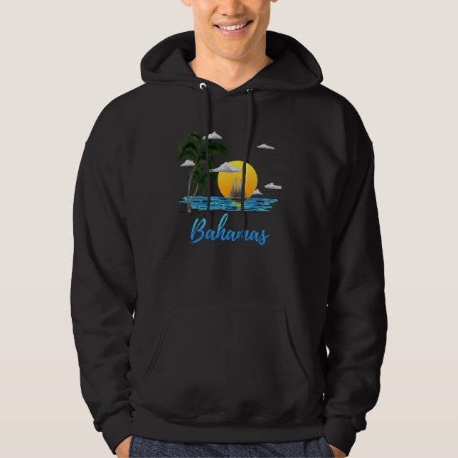 Bahamas Islands Vacation Hoodie (Framsida)