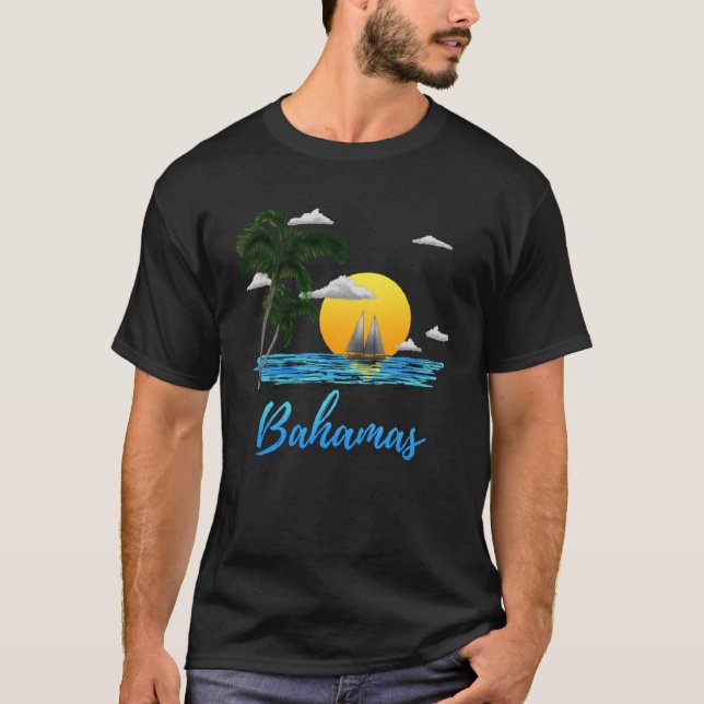 Bahamas Islands Vacation T Shirt (Framsida)