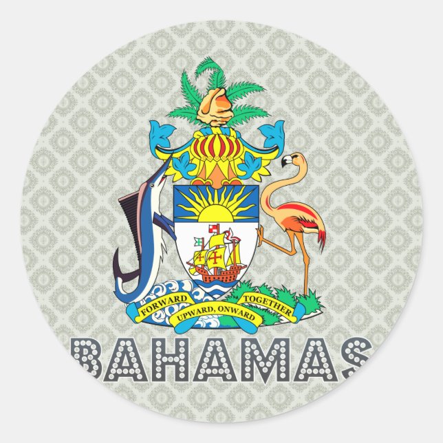 Bahamas Jackar om Arm Runt Klistermärke (Framsida)