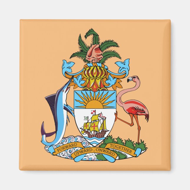 Bahamas Jackat av Arm (Abaco, Eleuthera) Magnet (Framsidan)