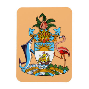 Bahamas Jackat av Arm - Marlin, Flamingo, Conch Magnet